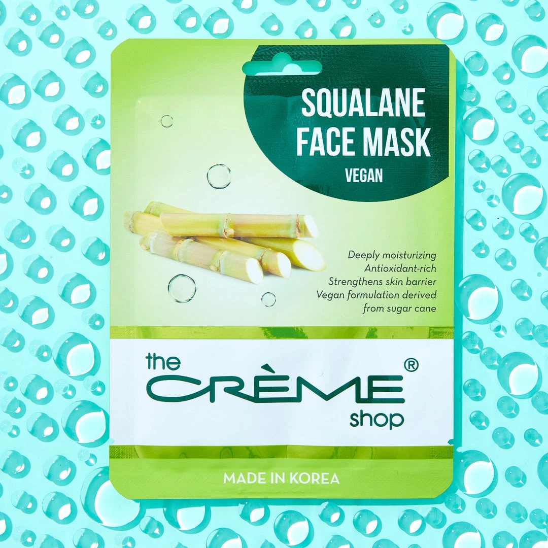 The Crème Shop Squalane Essence Sheet Mask (Vegan) - Hydrating Skincare 1 The Crème Shop Squalane Essence Sheet Mask (Vegan) - Hydrating Skincare