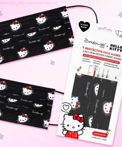 The Crème Shop X Sanrio Hello Kitty 3-Ply Disposable Protective Face Mask | Classic Black New Arrivals 8 The Crème Shop X Sanrio Hello Kitty 3-Ply Disposable Protective Face Mask | Classic Black New Arrivals