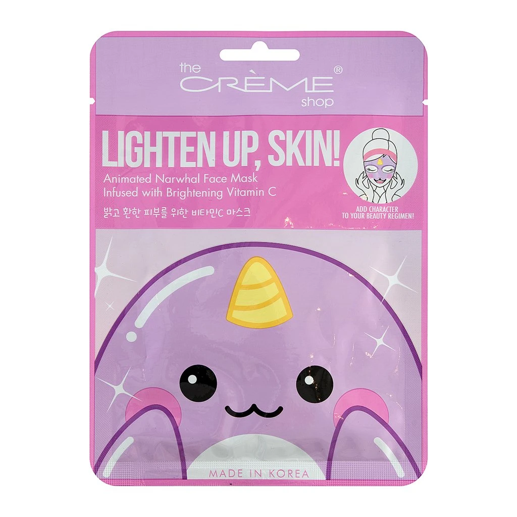 The Crème Shop Skincare Lighten Up, Skin! Animated Narwhal Face Mask - Brightening Vitamin C 2 The Crème Shop Skincare Lighten Up, Skin! Animated Narwhal Face Mask - Brightening Vitamin C