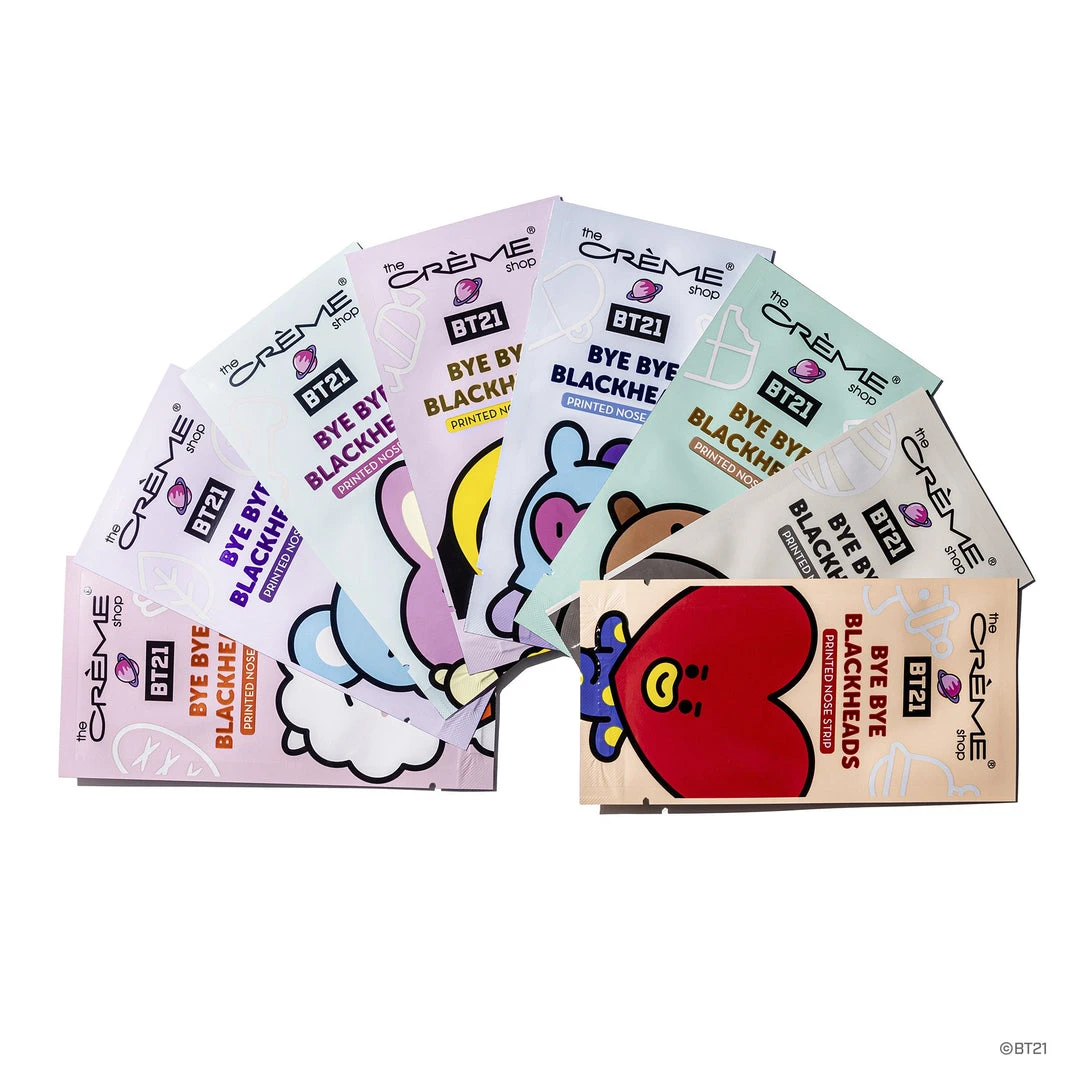 The Crème Shop X BT21 The Crème Shop | BT21: Bye Bye Blackheads - Printed Pore Strips (Set Of 8) The Crème Shop X BT21 The Crème Shop | BT21: Bye Bye Blackheads - Printed Pore Strips (Set Of 8)