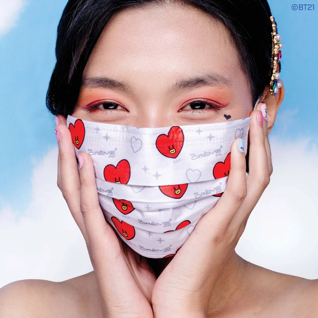 The Crème Shop X BT21 The Crème Shop | BT21: 3-Ply Disposable Protective Face Masks (Set Of 14) + 2 Reusable Pouches - Assorted Pastel New Arrivals 7 The Crème Shop X BT21 The Crème Shop | BT21: 3-Ply Disposable Protective Face Masks (Set Of 14) + 2 Reusable Pouches - Assorted Pastel New Arrivals