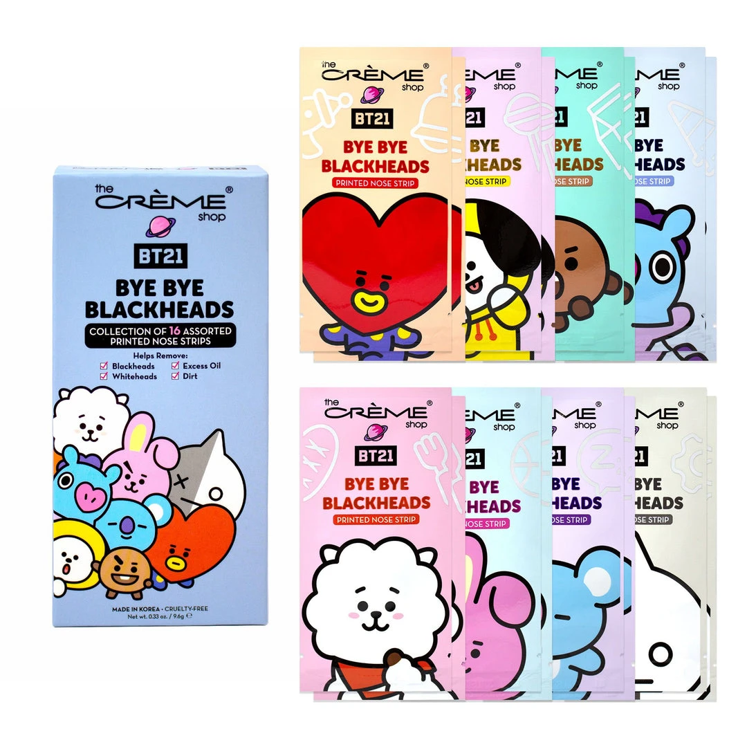 The Crème Shop X BT21 The Crème Shop | BT21: Bye Bye Blackheads - Printed Pore Strips (Set Of 16) New Arrivals The Crème Shop X BT21 The Crème Shop | BT21: Bye Bye Blackheads - Printed Pore Strips (Set Of 16) New Arrivals