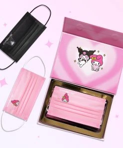 The Crème Shop X Sanrio New Arrivals My Melody X Kuromi Protective Face Mask Set + Collectible Box