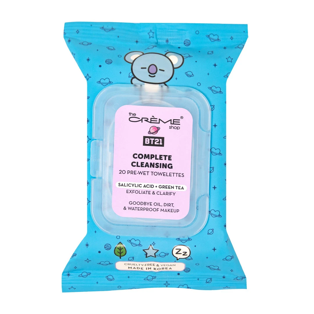 The Crème Shop X BT21 New Arrivals KOYA Complete Cleansing Towelettes - Salicylic Acid & Green Tea (20 Pre-Wet Towelettes) The Crème Shop X BT21 New Arrivals KOYA Complete Cleansing Towelettes - Salicylic Acid & Green Tea (20 Pre-Wet Towelettes)