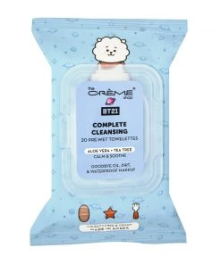 The Crème Shop X BT21 RJ Complete Cleansing Towelettes - Aloe Vera & Tea Tree (20 Pre-Wet Towelettes) New Arrivals