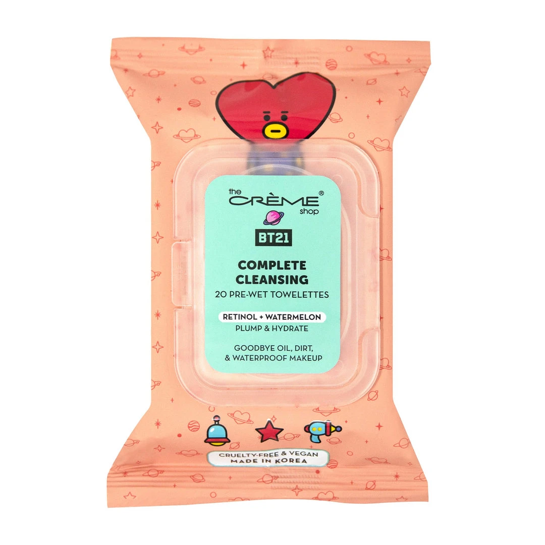 The Crème Shop X BT21 TATA Complete Cleansing Towelettes - Retinol & Watermelon (20 Pre-Wet Towelettes) New Arrivals The Crème Shop X BT21 TATA Complete Cleansing Towelettes - Retinol & Watermelon (20 Pre-Wet Towelettes) New Arrivals