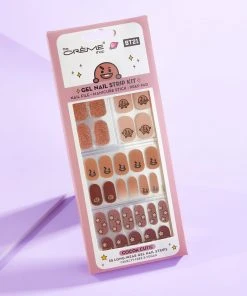 The Crème Shop X BT21 The Crème Shop | BT21: SHOOKY Cocoa Cutie Gel Nail Strips (Set Of 35) New Arrivals