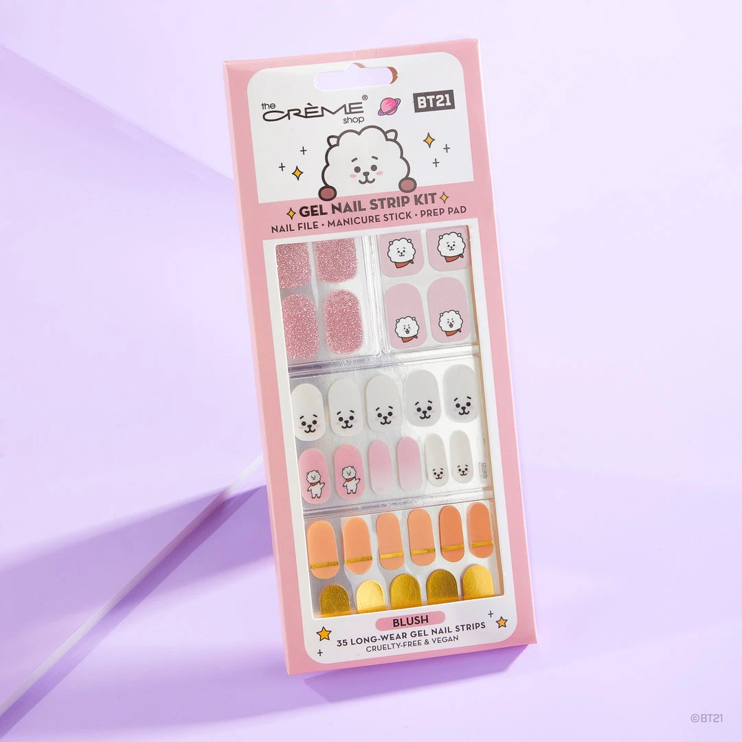 The Crème Shop X BT21 New Arrivals The Crème Shop | BT21: RJ Blush Gel Nail Strips (Set Of 35) 1 The Crème Shop X BT21 New Arrivals The Crème Shop | BT21: RJ Blush Gel Nail Strips (Set Of 35)