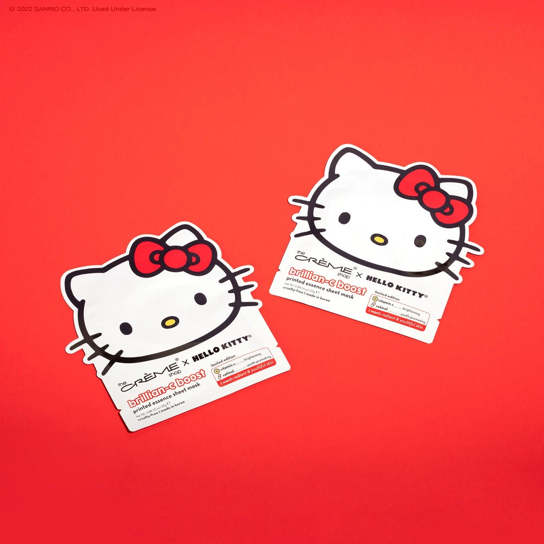 The Crème Shop X Sanrio The Crème Shop X Hello Kitty Brillian-C Boost Printed Essence Sheet Mask New Arrivals The Crème Shop X Sanrio The Crème Shop X Hello Kitty Brillian-C Boost Printed Essence Sheet Mask New Arrivals