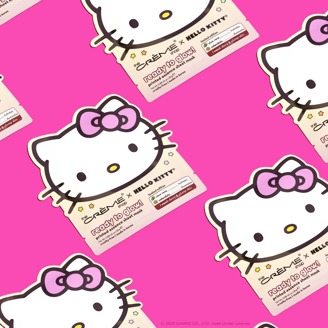The Crème Shop X Sanrio New Arrivals The Crème Shop X Hello Kitty Ready To Glow Printed Essence Sheet Mask 1 The Crème Shop X Sanrio New Arrivals The Crème Shop X Hello Kitty Ready To Glow Printed Essence Sheet Mask