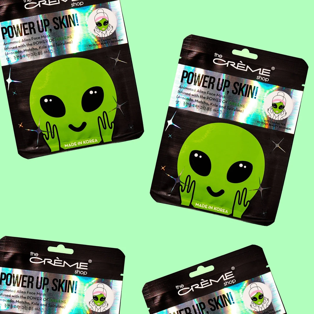 The Crème Shop Power Up, Skin! Animated Alien Face Mask - Power Of Greens New Arrivals 1 The Crème Shop Power Up, Skin! Animated Alien Face Mask - Power Of Greens New Arrivals