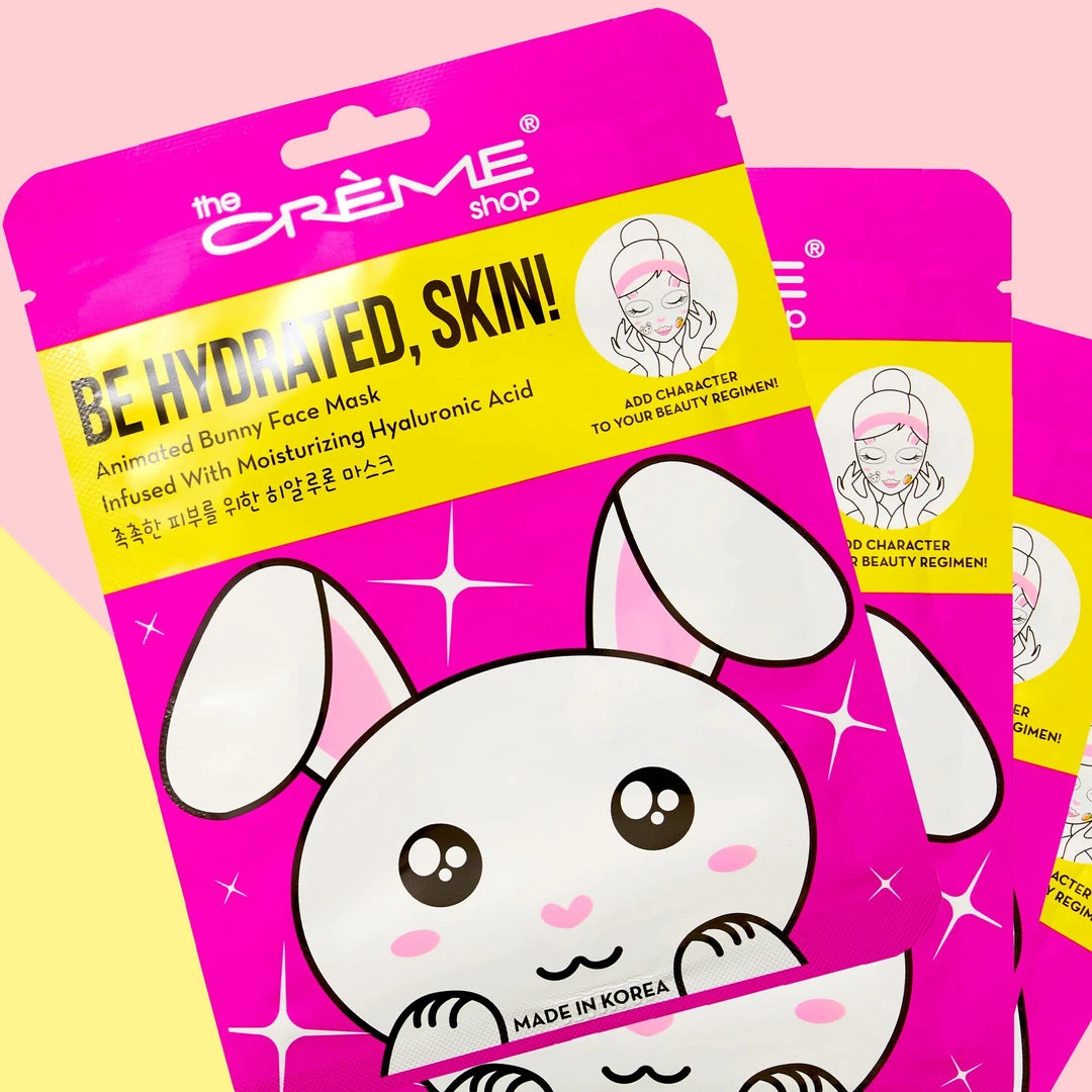 The Crème Shop Be Hydrated, Skin! Animated Bunny Face Mask - Moisturizing Hyaluronic Acid 1 The Crème Shop Be Hydrated, Skin! Animated Bunny Face Mask - Moisturizing Hyaluronic Acid