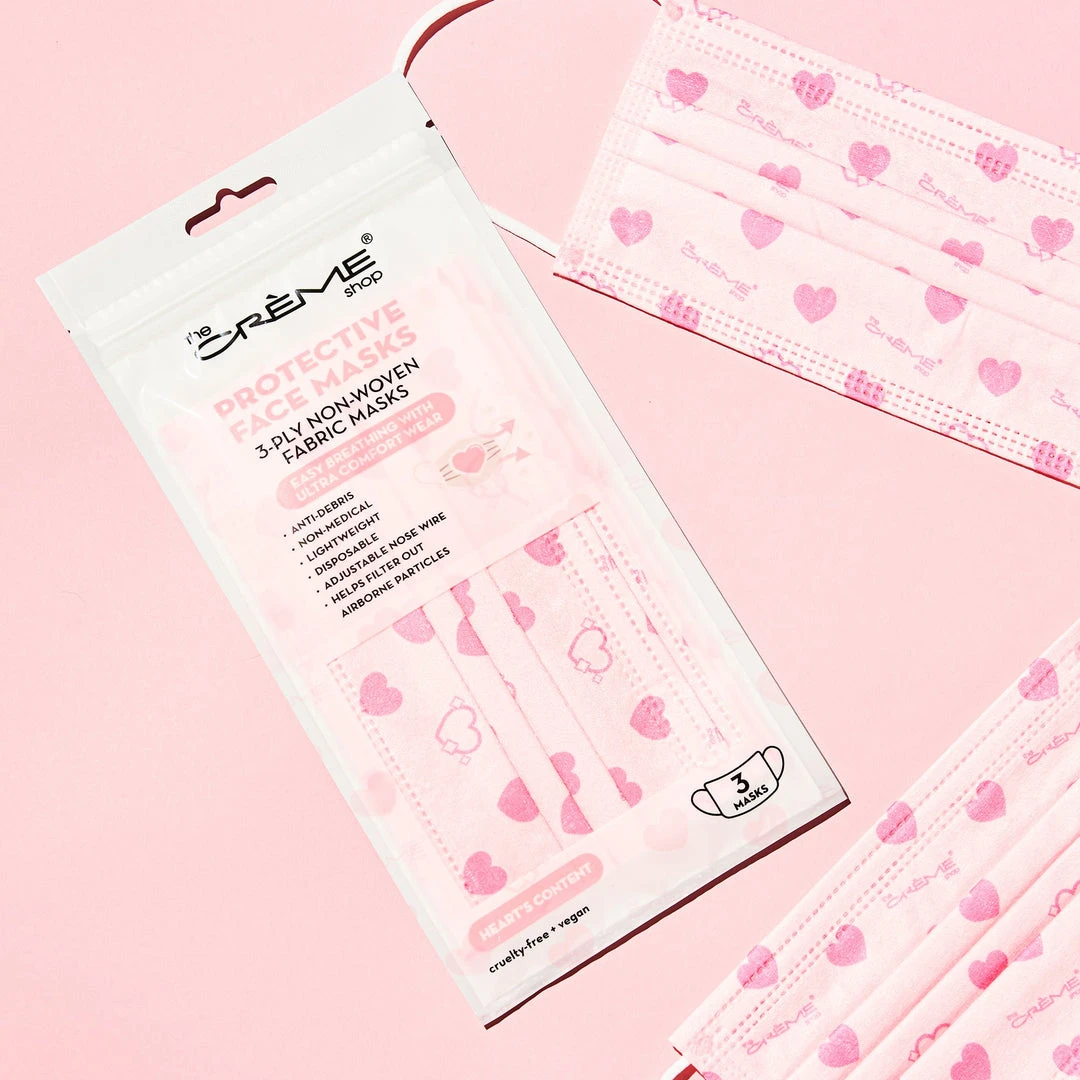 The Crème Shop 3-Ply Protective Face Mask - Heart's Content (Disposable) New Arrivals The Crème Shop 3-Ply Protective Face Mask - Heart's Content (Disposable) New Arrivals