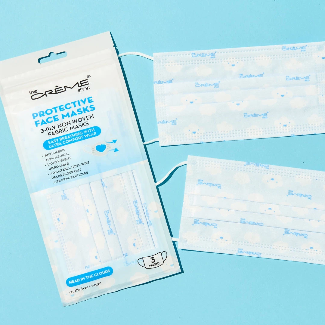 The Crème Shop 3-Ply Protective Face Mask - Head In The Clouds (Disposable) New Arrivals 3 The Crème Shop 3-Ply Protective Face Mask - Head In The Clouds (Disposable) New Arrivals