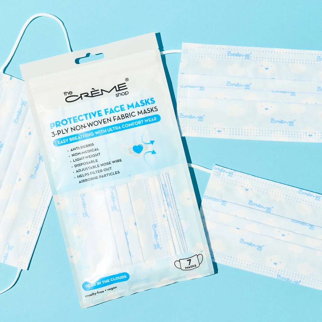 The Crème Shop 3-Ply Protective Face Mask - Head In The Clouds (Disposable) New Arrivals 5 The Crème Shop 3-Ply Protective Face Mask - Head In The Clouds (Disposable) New Arrivals
