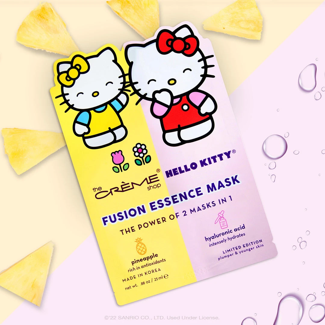 The Crème Shop X Sanrio Hello Kitty & Mimi Pineapple & Hyaluronic Acid Fusion Sheet Mask 1 The Crème Shop X Sanrio Hello Kitty & Mimi Pineapple & Hyaluronic Acid Fusion Sheet Mask