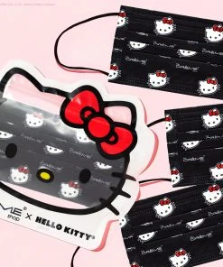 The Crème Shop X Sanrio Hello Kitty 3-Ply Disposable Protective Face Mask | Classic Black New Arrivals