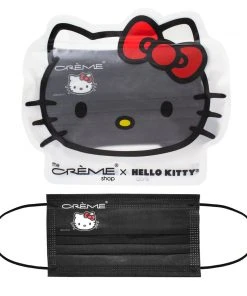 The Crème Shop X Sanrio Hello Kitty 3-Ply Disposable Protective Face Mask | Iconic Black New Arrivals