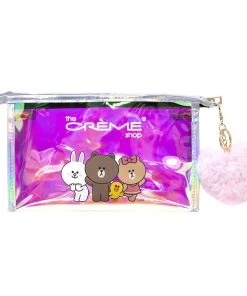 The Crème Shop X LINE FRIENDS LINE FRIENDS Makeup Pouch With Plush Heart Keychain