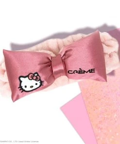The Crème Shop X Sanrio Hello Kitty Pink Satin Plush Spa Headband | Cruelty-Free & Vegan New Arrivals