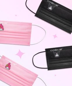 The Crème Shop X Sanrio New Arrivals My Melody X Kuromi 3-Ply Disposable Protective Face Mask Set
