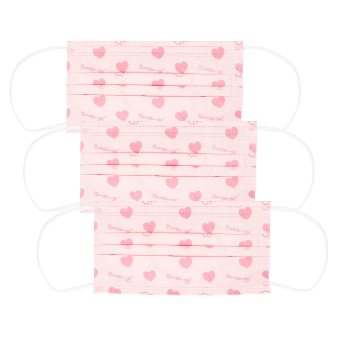 The Crème Shop 3-Ply Protective Face Mask - Heart's Content (Disposable) New Arrivals The Crème Shop 3-Ply Protective Face Mask - Heart's Content (Disposable) New Arrivals