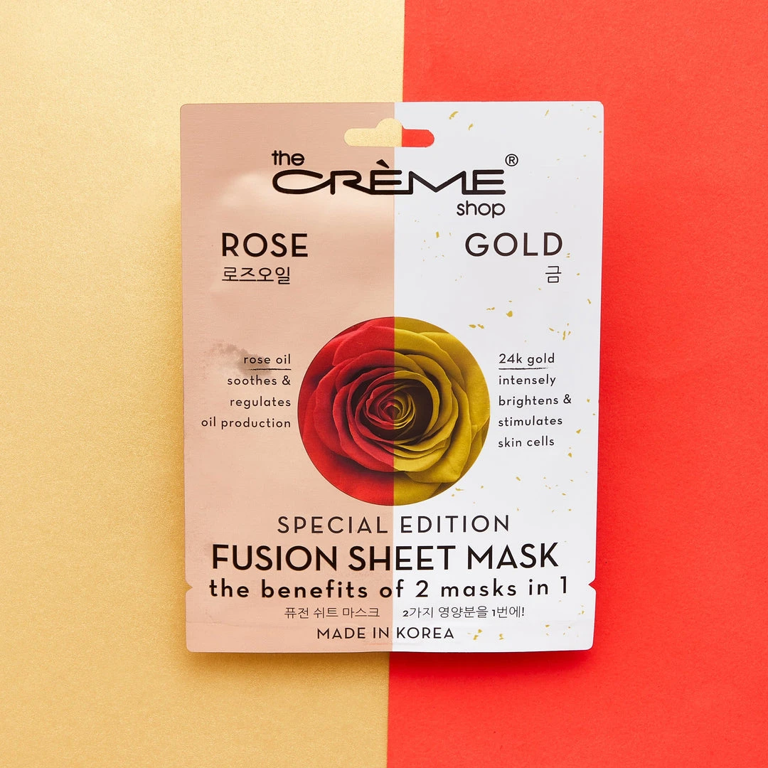 The Crème Shop Rose & Gold Fusion Sheet Mask New Arrivals 1 The Crème Shop Rose & Gold Fusion Sheet Mask New Arrivals
