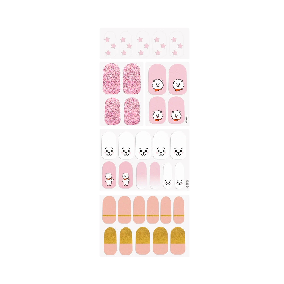 The Crème Shop X BT21 New Arrivals The Crème Shop | BT21: RJ Blush Gel Nail Strips (Set Of 35) 3 The Crème Shop X BT21 New Arrivals The Crème Shop | BT21: RJ Blush Gel Nail Strips (Set Of 35)