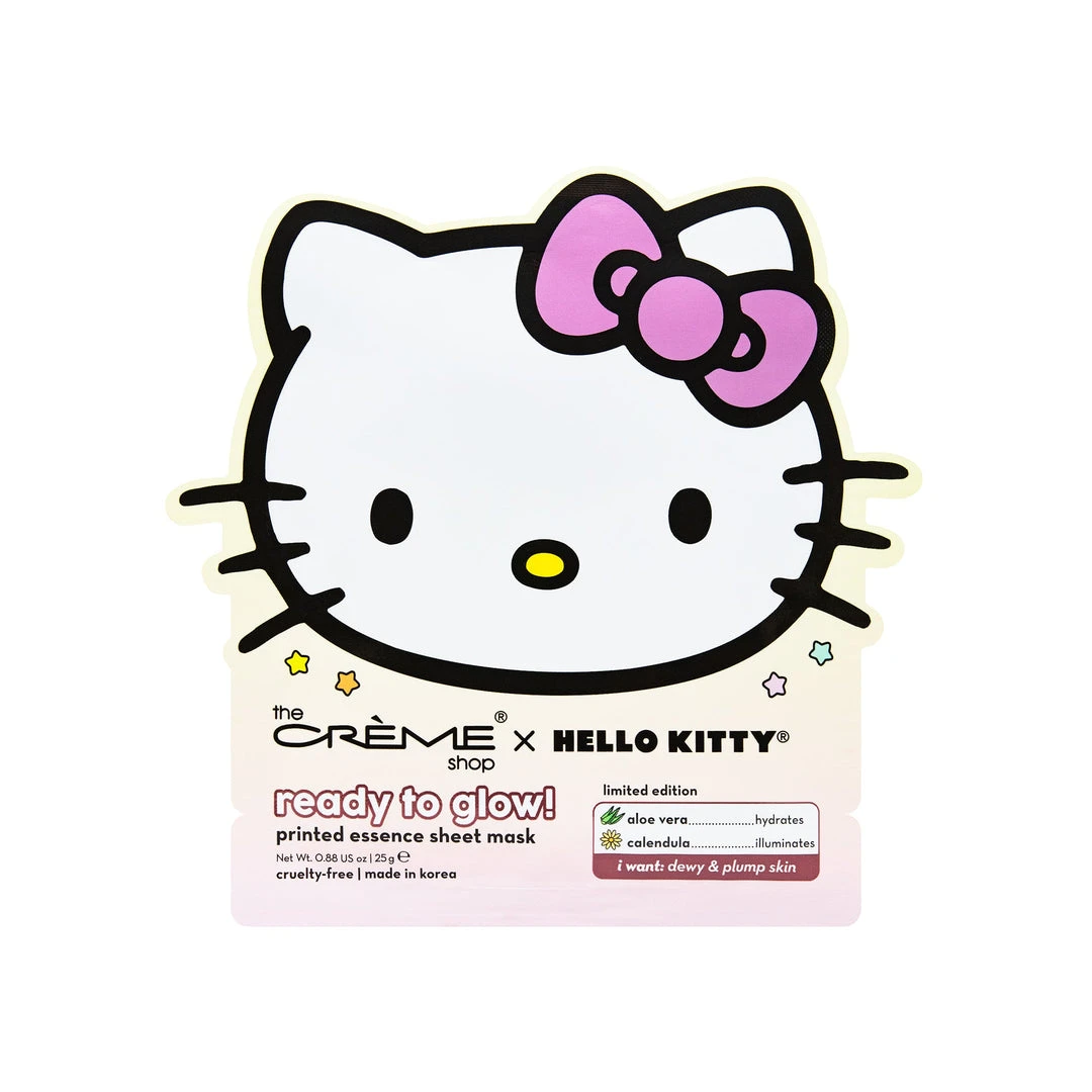 The Crème Shop X Sanrio New Arrivals The Crème Shop X Hello Kitty Ready To Glow Printed Essence Sheet Mask 2 The Crème Shop X Sanrio New Arrivals The Crème Shop X Hello Kitty Ready To Glow Printed Essence Sheet Mask