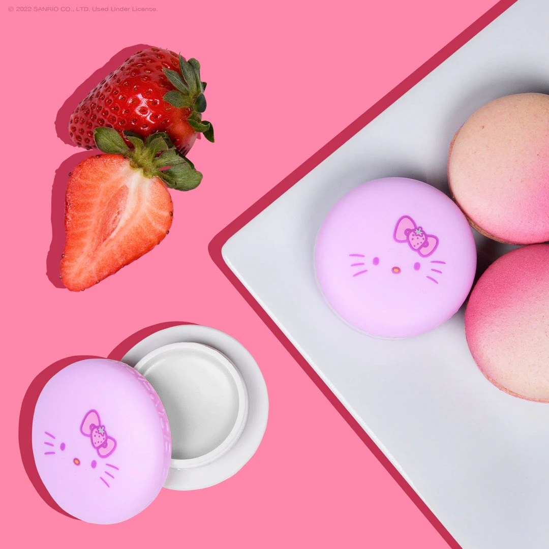 The Crème Shop X Sanrio The Crème Shop X Hello Kitty Macaron Lip Balm - Strawberry Rose Latte 1 The Crème Shop X Sanrio The Crème Shop X Hello Kitty Macaron Lip Balm - Strawberry Rose Latte