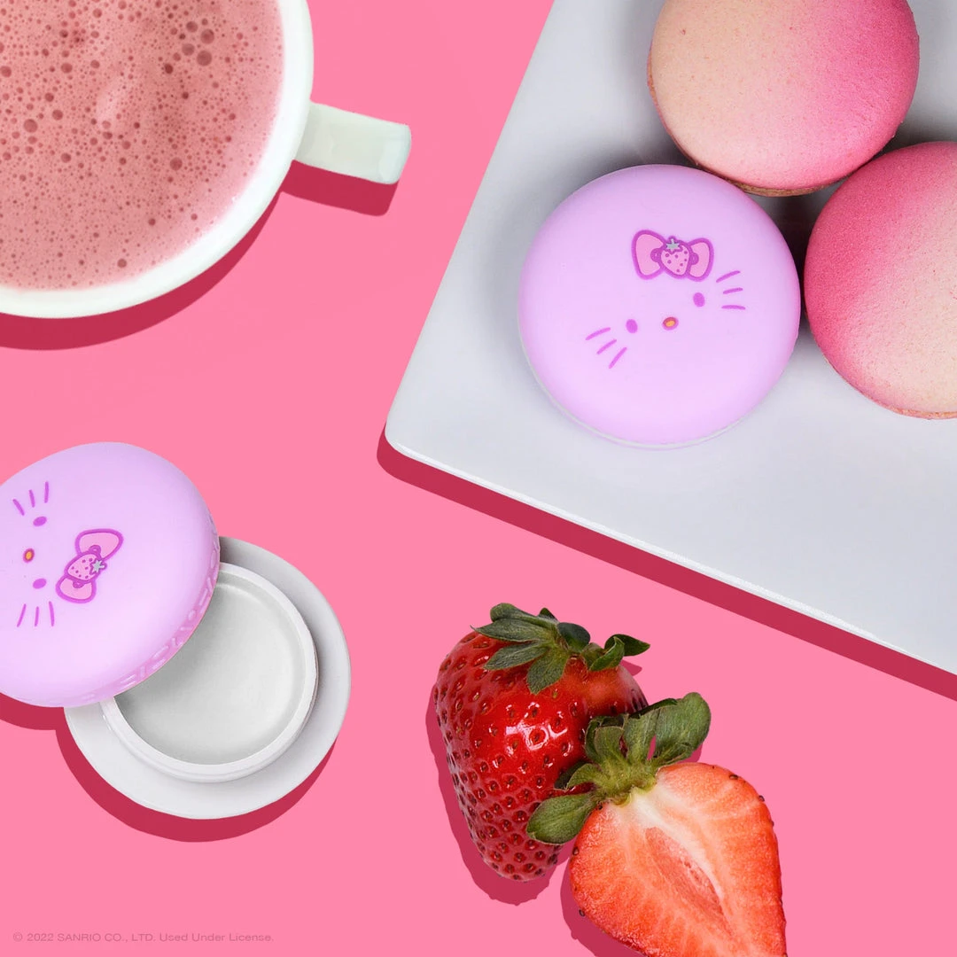 The Crème Shop X Sanrio The Crème Shop X Hello Kitty Macaron Lip Balm - Strawberry Rose Latte 2 The Crème Shop X Sanrio The Crème Shop X Hello Kitty Macaron Lip Balm - Strawberry Rose Latte