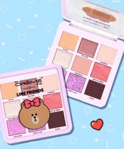 The Crème Shop X LINE FRIENDS CHOCO’S SWEET & LOVELY Eyeshadow Palette | 9 Rosy Multi-Finish Shades