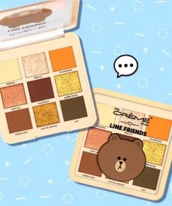 The Crème Shop X LINE FRIENDS New Arrivals BROWN’S WARM & TOASTY Eyeshadow Palette | 9 Golden Multi-Finish Shades