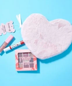 The Crème Shop Teddy Bag Plush Makeup Pouch - Sweetheart