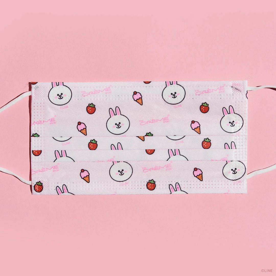 The Crème Shop X LINE FRIENDS LINE Friends Assorted 3-Ply Disposable Face Masks (Set Of 16) + 2 Reusable Pouches 3 The Crème Shop X LINE FRIENDS LINE Friends Assorted 3-Ply Disposable Face Masks (Set Of 16) + 2 Reusable Pouches