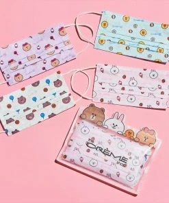 The Crème Shop X LINE FRIENDS LINE Friends Assorted 3-Ply Disposable Face Masks (Set Of 16) + 2 Reusable Pouches 19 The Crème Shop X LINE FRIENDS LINE Friends Assorted 3-Ply Disposable Face Masks (Set Of 16) + 2 Reusable Pouches