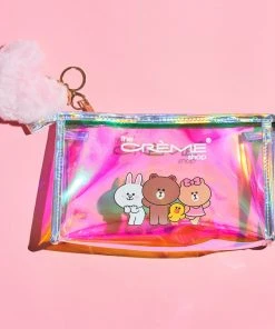 The Crème Shop X LINE FRIENDS LINE FRIENDS Makeup Pouch With Plush Heart Keychain