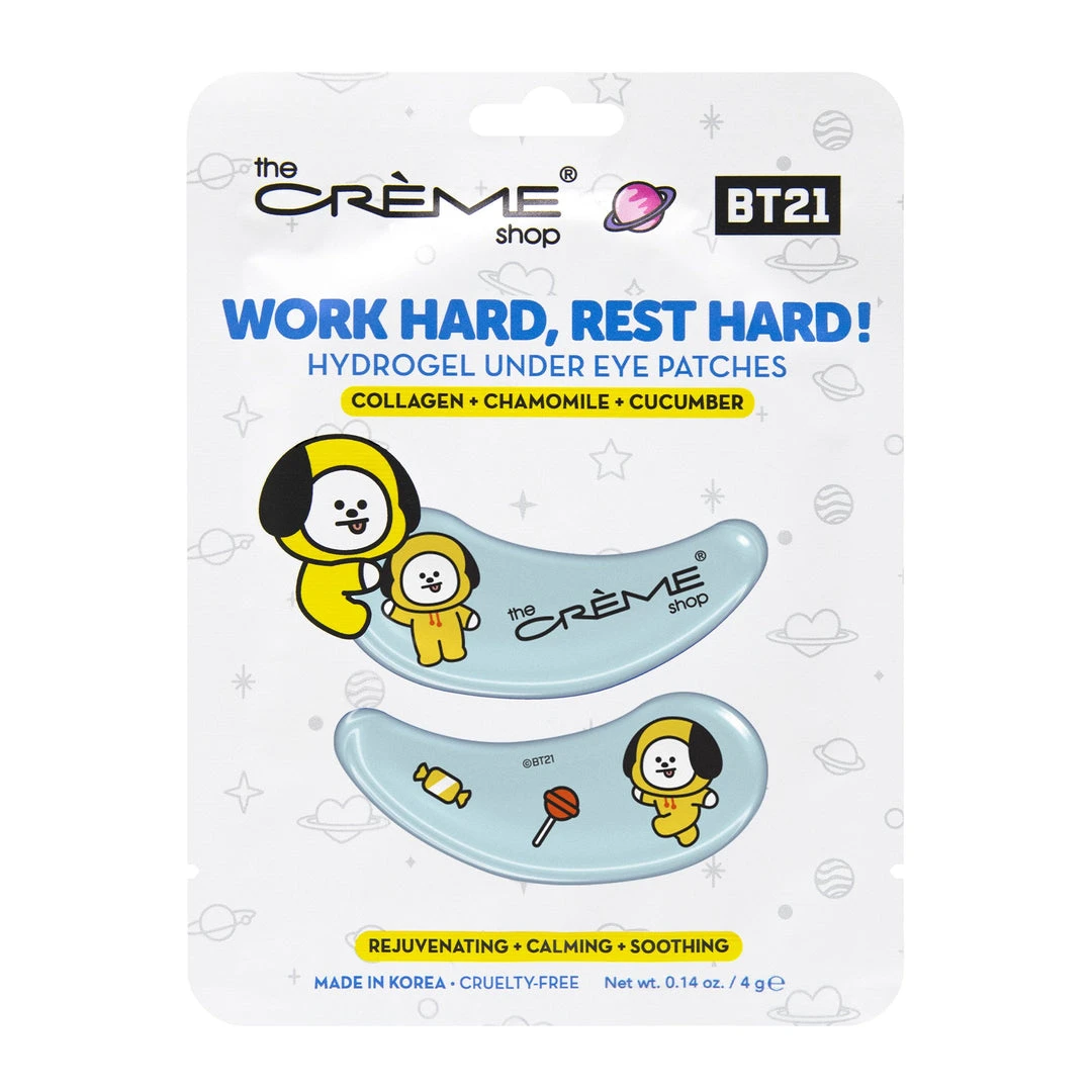 The Crème Shop X BT21 New Arrivals “Work Hard, Rest Hard!” CHIMMY Hydrogel Under Eye Patches | Rejuvenating, Calming, & Soothing 3 The Crème Shop X BT21 New Arrivals “Work Hard, Rest Hard!” CHIMMY Hydrogel Under Eye Patches | Rejuvenating, Calming, & Soothing