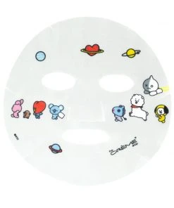 The Crème Shop X BT21 New Arrivals UNIVERSTAR’S WORLD Printed Essence Sheet Mask - Infused With Hyaluronic Acid, Collagen, AHA