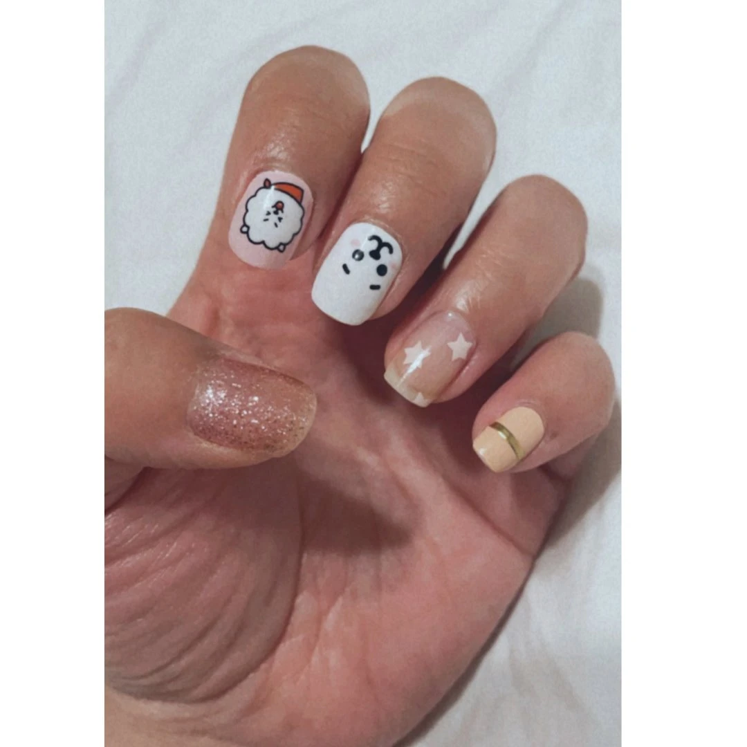The Crème Shop X BT21 New Arrivals The Crème Shop | BT21: RJ Blush Gel Nail Strips (Set Of 35) 4 The Crème Shop X BT21 New Arrivals The Crème Shop | BT21: RJ Blush Gel Nail Strips (Set Of 35)