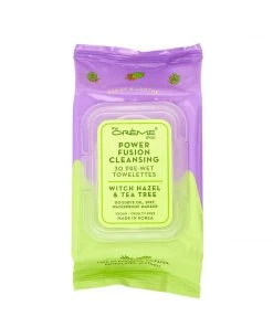 The Crème Shop Power Fusion Cleansing 30 Pre-Wet Towelettes - Witch Hazel & Tea Tree