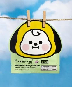 The Crème Shop X BT21 BABY New Arrivals BRIGHT Like Baby CHIMMY Printed Essence Sheet Mask (Niacinamide, Kojic Acid, Grapefruit)