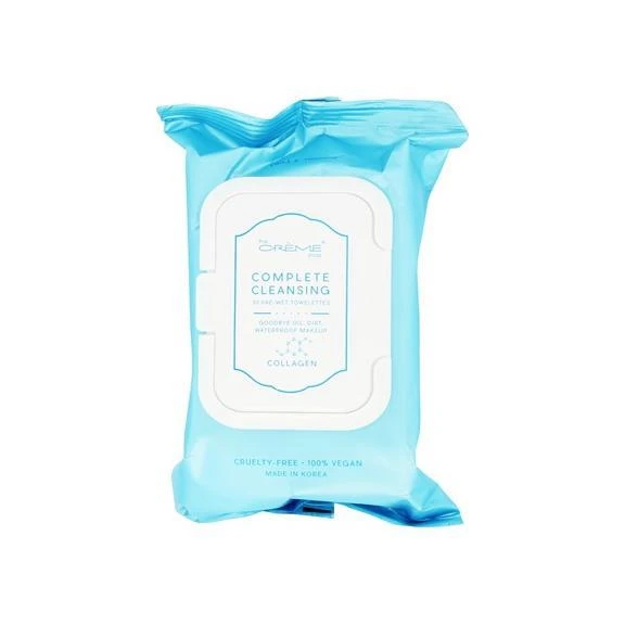The Crème Shop Complete Cleansing Collagen Pre-Wet Towelettes Skincare 1 The Crème Shop Complete Cleansing Collagen Pre-Wet Towelettes Skincare