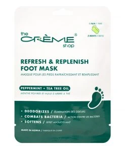 The Crème Shop Refresh & Replenish Foot Mask | Peppermint + Tea Tree Oil New Arrivals