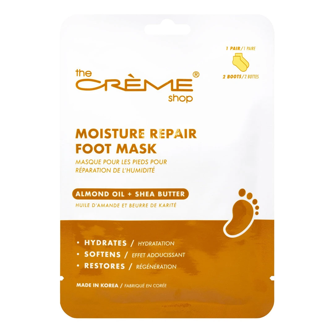 The Crème Shop Moisture Repair Foot Mask | Almond Oil + Shea Butter New Arrivals The Crème Shop Moisture Repair Foot Mask | Almond Oil + Shea Butter New Arrivals