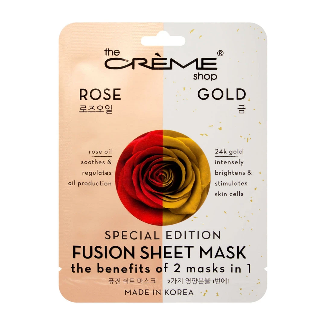 The Crème Shop Rose & Gold Fusion Sheet Mask New Arrivals 2 The Crème Shop Rose & Gold Fusion Sheet Mask New Arrivals