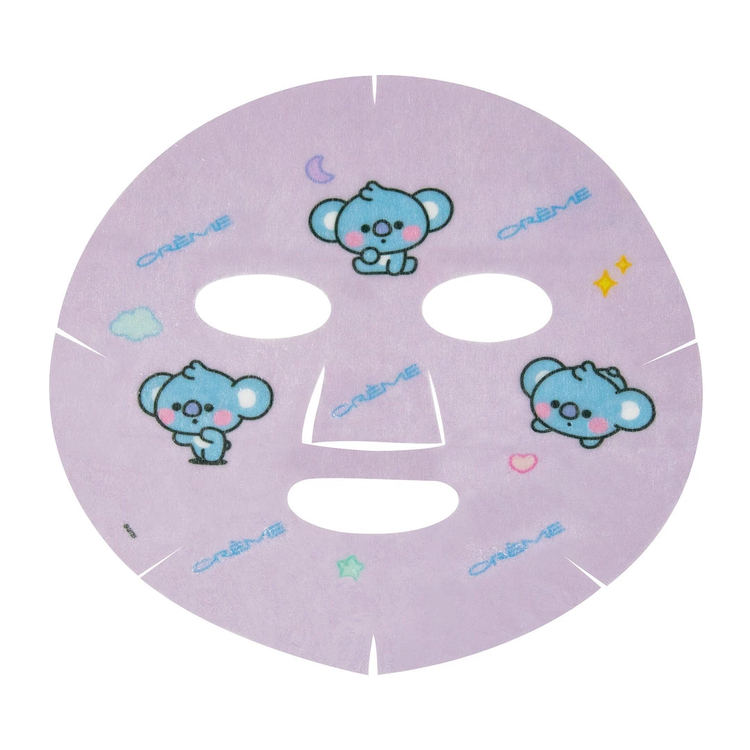 The Crème Shop X BT21 BABY New Arrivals CALM Like Baby KOYA Printed Essence Sheet Mask (Cica, Cucumber Seed Oil, Mulberry) The Crème Shop X BT21 BABY New Arrivals CALM Like Baby KOYA Printed Essence Sheet Mask (Cica, Cucumber Seed Oil, Mulberry)