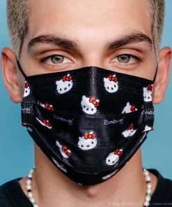 The Crème Shop X Sanrio Hello Kitty 3-Ply Disposable Protective Face Mask | Classic Black New Arrivals 9 The Crème Shop X Sanrio Hello Kitty 3-Ply Disposable Protective Face Mask | Classic Black New Arrivals