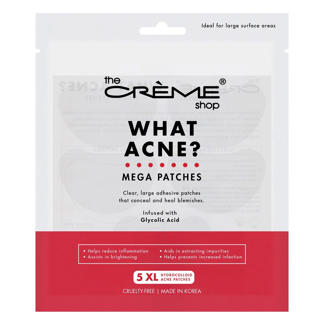 The Crème Shop What Acne? Mega XL Hydrocolloid Acne Patches New Arrivals 2 The Crème Shop What Acne? Mega XL Hydrocolloid Acne Patches New Arrivals